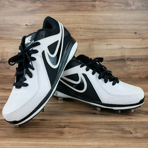 New Nike Air MVP Pro Metal Men's 13.5 Baseball Cleats White & Black Very Nice - Picture 1 of 12