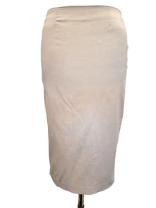 Neu mit Etikett Größe 4 Asos Design Damen beige knielanger taillierter Bleistiftrock elegant lässig - Bild 1 von 4