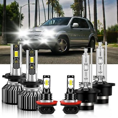 Bombilla de faro LED HID alta baja + luz antiniebla para Mercedes-Benz E55 AMG 2005-2006 Foto 1 de 4