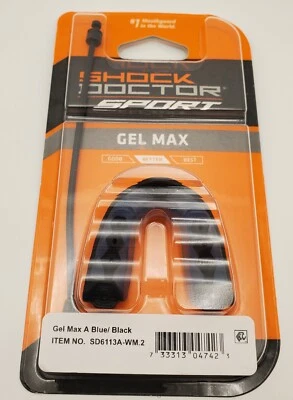 Shock Doctor Sport Gel Max Football Lacrosse Sports Mouth/Teeth Guard Ages 11+ - Image 1 of 2