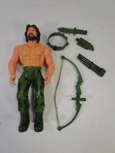 Figura de acción Rambo GI Joe años 80 KO Hong Kong arco cuchillo flecha cinturón utilitario - Imagen 1 de 7