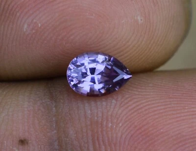 0.98 Ct Pear Shape Purple Spinel Natural VVS Clarity Sri Lankan Purple Spinel - Image 1 of 4