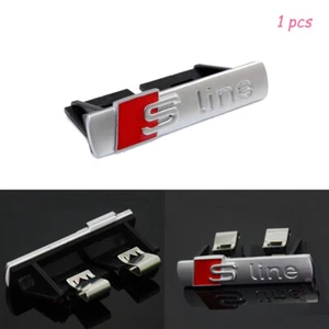 1X Alle Model S Line Badge Front Grill Embleme Chrom Aufkleber Abzeichen Neu - Bild 1 von 10
