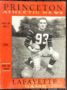 Vintage Princeton Athletic News - Rivista di calcio Princeton V Lafayette - 1949 - Foto 1 di 6