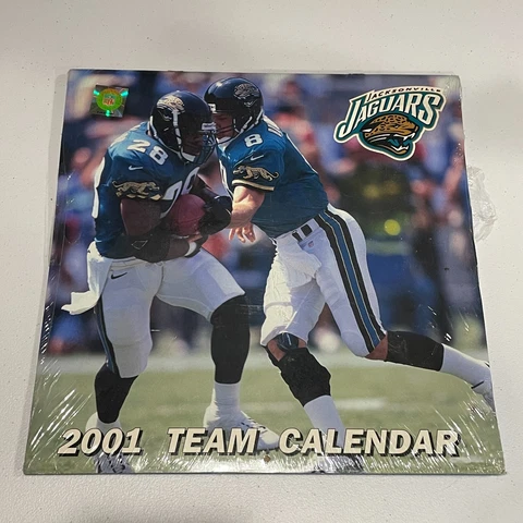 Jacksonville Jaguars Vintage 2001 Team Calendar 12x12 Fred Taylor Mark Brunell Cover