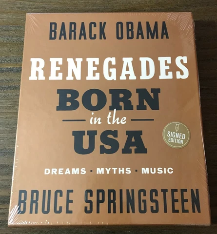 RENEGADES SIGNED DELUXE EDITION Barack Obama Bruce Springsteen Born In The USA Cover