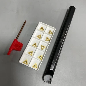S16Q-STUCR11 Lathe turning tool holder boring bar inner hole + TCMT110204 insert - Bild 1 von 5