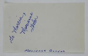 Marianne Gordon Rogers Signed 3x5 Cut Paper Actress Hee Haw Autographed Marcia