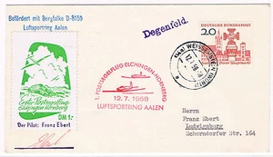 Sobre circulado con sello de Alemania Occ. con viñeta y marca de Avión - Imagen 1 de 1