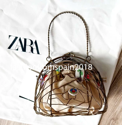ZARA NUEVO BOLSO METAL MULTICHARM MUJER BRONCE 7243/204/312 Foto 1 de 3
