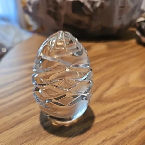 Huevo de cristal macizo lenox piña vintage usado - Imagen 1 de 4