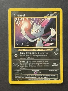 Pokemon TCG Neo Genesis 025/111 Sneasel Regular Rare MP/HP Vintage - Bild 1 von 2