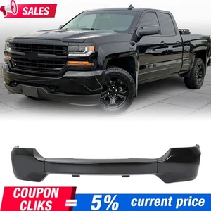 Steel Front Bumper Cover Face Bar Black For 2016-2018 2019 Chevy Silverado 1500 - Picture 1 of 16