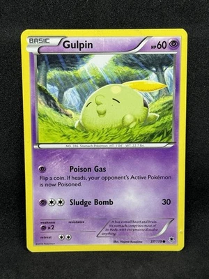 2014 Pokemon XY Phantom Forces Gulpin 37/119 Common Basic - Image 1 of 2