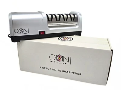 OMNI FELIX Professional 4-Stage Heavy Duty Electric Knife Sharpener with Diamond Abrasiv...