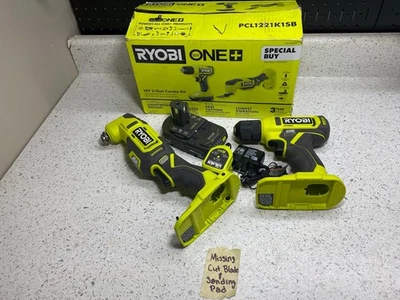 Ryobi 18 В 2 шт. беспроводной мультиинструмент + дрель + аккумулятор + зарядное устройство -PCL1221K1SB - Изображение 1 из 4