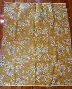 Yellow JACOBEAN FLORAL TAPESTRY FABRIC 1 Yd 55" Wide Heavy Woven Damask Mustard - Picture 1 of 7