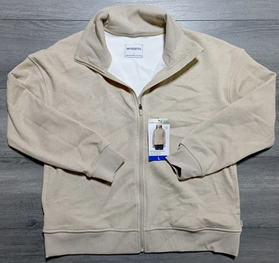 Mondetta Heathered Full Zip Fleece Womens Large Irish Cream Jacket - Image 1 of 4