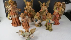 Fontanini Depose Nativity Figures 8 PC VINTAGE Made in ITALY ALL ANGELS - Picture 1 of 6