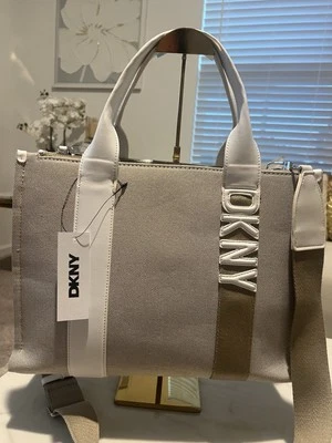 Bolso de Mano DKNY Holy Mediano Natural/Blanco Natural/Blanco Nuevo con Etiquetas $188 Foto 1 de 4