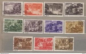 RUSSIA USSR 1947 Industry Imperforated Ued(o) Mi 1168B-1178B - Picture 1 of 2