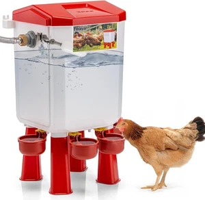 Automatic Chicken Waterer 2 Gallon Poultry Water Feeder with float control - Picture 1 of 7
