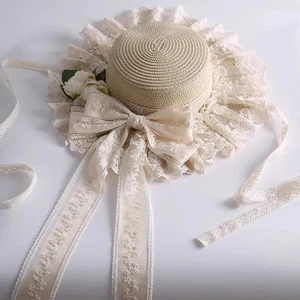 Stilvoller verstellbarer Unisex Strohhut mit Ripsbandschleife für Outdoor-Event - Picture 1 of 6