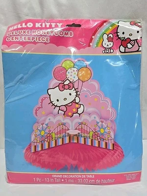 Hello Kitty Deluxe Honeycomb Centerpiece 13" Tall Sanrio Birthday Party Decor - Image 1 of 4