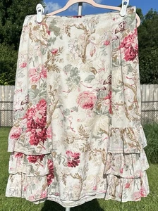 J. JILL Rosario Floral Ruffle Skirt Sz 14 Medium/Large Romantic Cottagecore - Picture 1 of 9