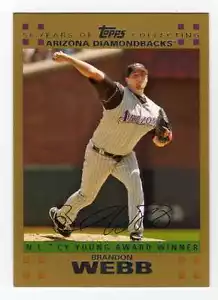 2007 Topps Gold BB #319 Brandon Webb Diamondbacks BV$5 ####/2007 - Picture 1 of 1