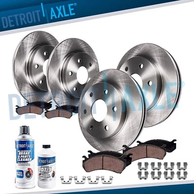 Front & Rear Disc Brake Rotors Brake Pads Kit for Hyundai Entourage Kia Sedona Foto 1 de 4