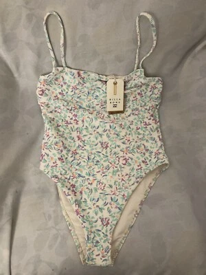 Traje de baño Billabong de una pieza para mujer talla XL blanco estampado de flores nuevo con etiquetas Foto 1 de 4