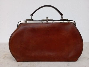 Vintage Rarität Arzthandtasche in Leder Medizin Medizin Hausbesuch - Bild 1 von 24