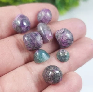 Lotto pietre cabochon pietre preziose sfuse 63 ct zaffiro Kashmir naturale raro Pakistan - Foto 1 di 6