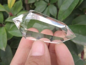 24-6-12 Sided VOGEL Style Natural Clear QUARTZ CRYSTAL DT POINT Healing 48g - Photo 1 sur 11
