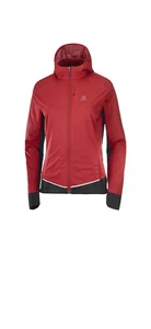 SALOMON LIGHT SHELL JACKET FOR WOMEN - RED CHILI/BLACK - SIZE MEDIUM -NWT - Picture 1 of 5