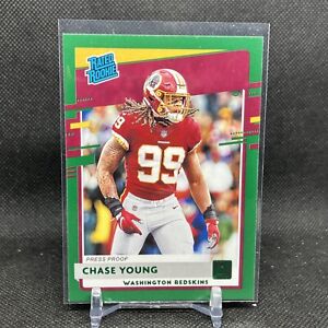 2020 Panini Donruss Rated Rookie Press Proof Green Chase Young #316 Rookie RC