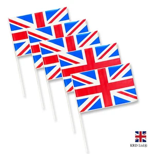 5pk Union Jack Hand Waving Flags British Royal Event Sports Street Party Decor - Picture 1 of 8