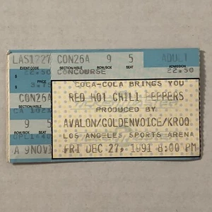 1991 Red Hot Chili Peppers Pearl Jam Nirvana Los Angeles Concert Ticket Stub - Picture 1 of 9