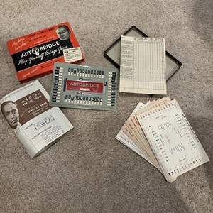 Auto Bridge Play Yourself Game Beginners Set Original Box 1959 VTG COMPLETE - Picture 1 of 7