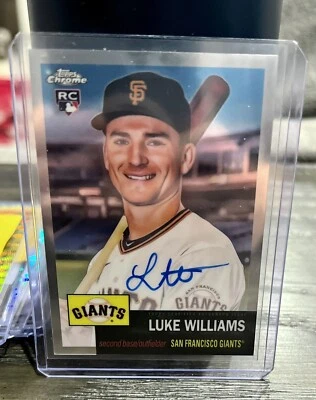 LUKE WILLIAMS AUTO 2022 Topps Chrome Platinum Anniversary #CPA-LWI RC Giants - Image 1 of 2