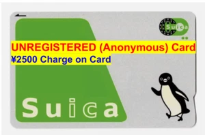 ¥2500 Pre-Charged New JR Penguin Anonymous Blank Suica Transportation IC Card - Picture 1 of 5