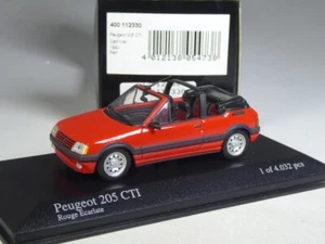 (KI-12-38) Minichamps 400112330 Peugeot 205 CTi Cabriolet rot 1990, 1:43 in OVP - Bild 1 von 2