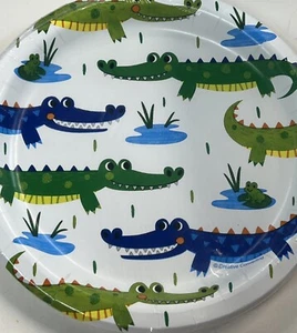 Alligator Party 7 Inch Paper Plates 8 Pack Party Tableware Decorations - Picture 1 of 2
