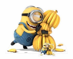 Minion holding Bananas Despicable Me 3 Minions Lifesize & Mini Cardboard Cutout - Picture 1 of 1
