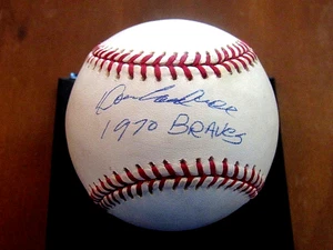 DON CARDWELL 1969 NEW YORK METS WSC 1970 BRAVES SIGNED AUTO BASEBALL JSA - Picture 1 of 3