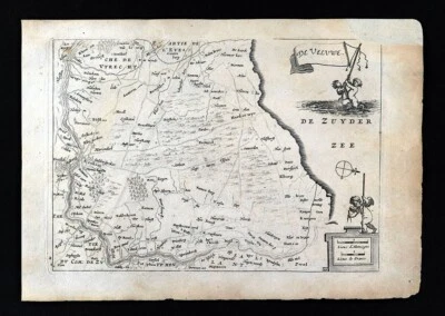 1696 Colom Map The Veluwe & Zuyder Sea Gelderland Arnhem Apeldoorn Netherlands - Image 1 of 4