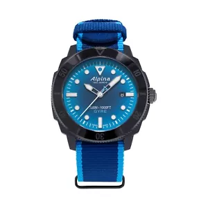 *BRAND NEW* Alpina Seastrong Diver Gyre Auto Blue Dial Men's Watch AL-525LNSB4VG - Picture 1 of 4