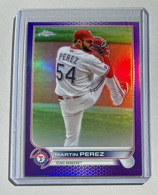 2022 Topps обновление хрома Martin Perez фиолетовый переливающийся USC103 Texas Rangers - Изображение 1 из 2