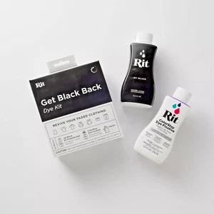 Rit Dye - Get Back Black Dye Kit - Fabric Dye - Restore Faded Clothes - Picture 1 of 2